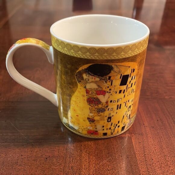 Gustav Klimt The Kiss 1908 Mug Cup 12 oz Easy life Masterpiece - Picture 4 of 8